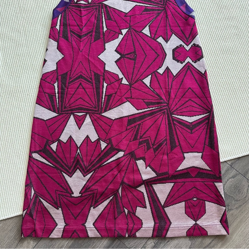 CUSTO BARCELONA Fuchsia Sleeveless Knit Boho Chic Pink Dress - Picture 3 of 5